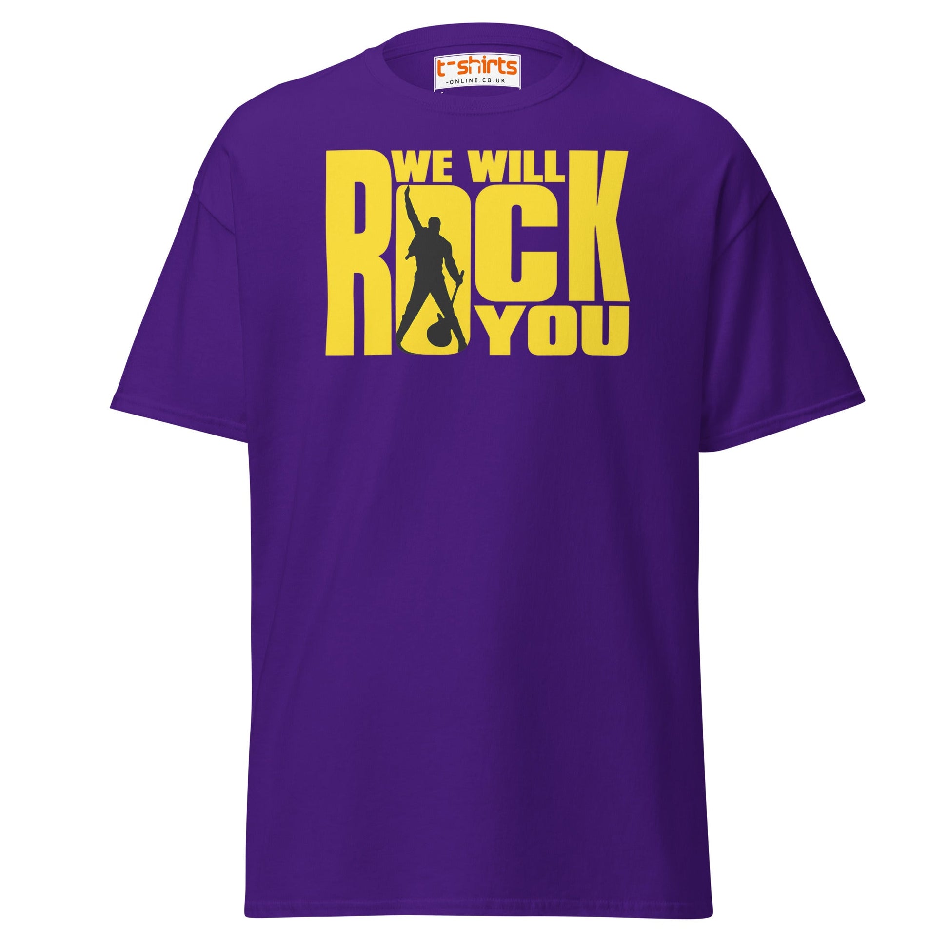 We Will Rock You T-Shirt – Classic Rock Band Tee - Purple - T-Shirts Online
