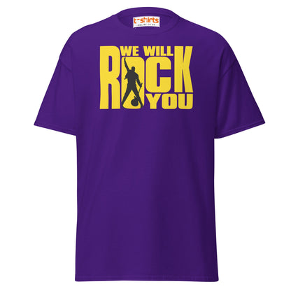 We Will Rock You T-Shirt – Classic Rock Band Tee - Purple - T-Shirts Online