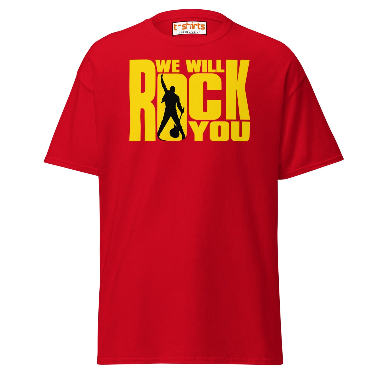 We Will Rock You T-Shirt – Classic Rock Band Tee - Red - T-Shirts Online