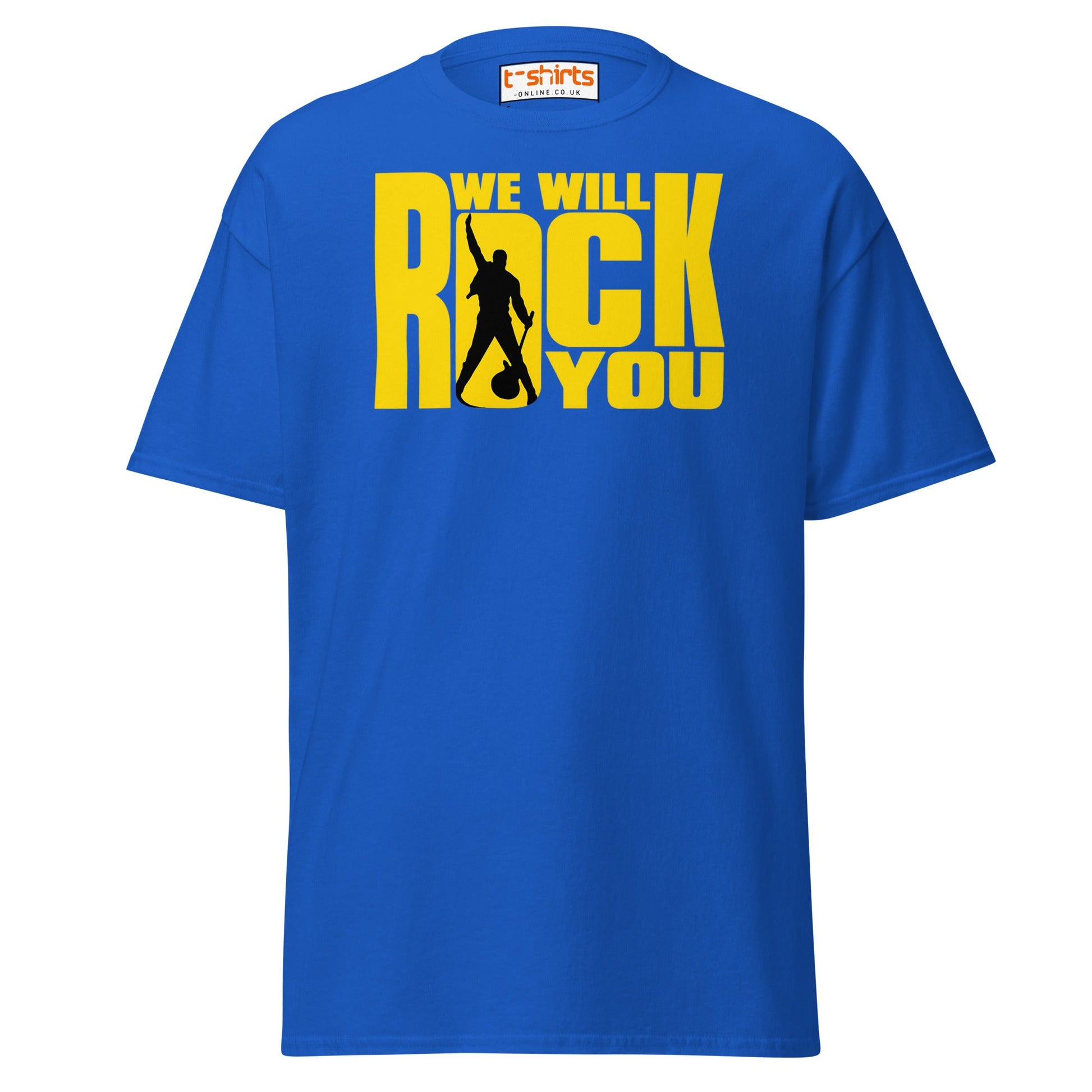 We Will Rock You T-Shirt – Classic Rock Band Tee - Royal - T-Shirts Online