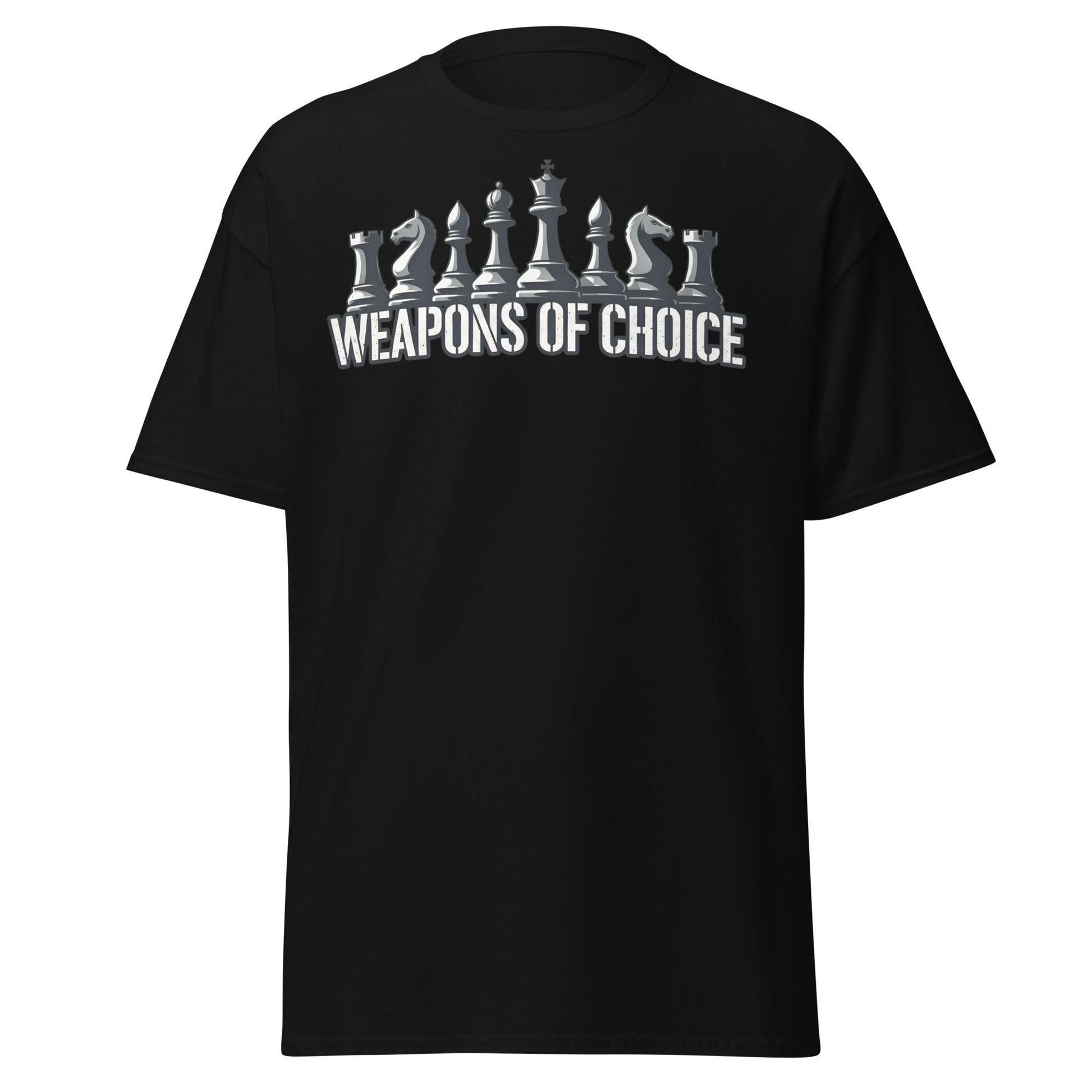 Weapons of Choice Chess T-Shirt | Tactical Chess Graphic Tee - Black - T-Shirts Online