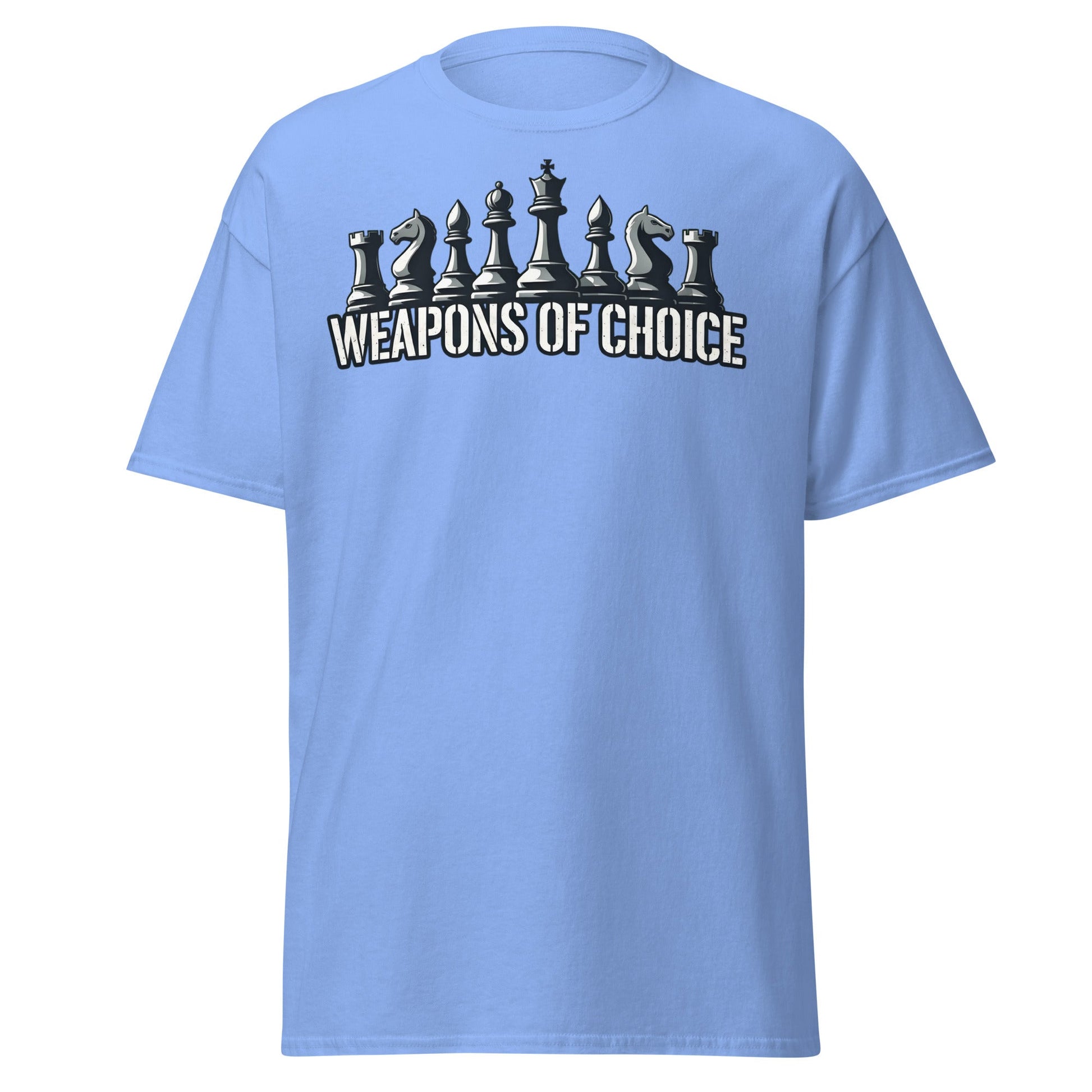 Weapons of Choice Chess T-Shirt | Tactical Chess Graphic Tee - Carolina Blue - T-Shirts Online