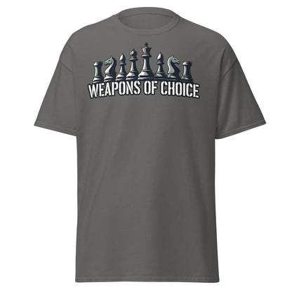 Weapons of Choice Chess T-Shirt | Tactical Chess Graphic Tee - Charcoal - T-Shirts Online