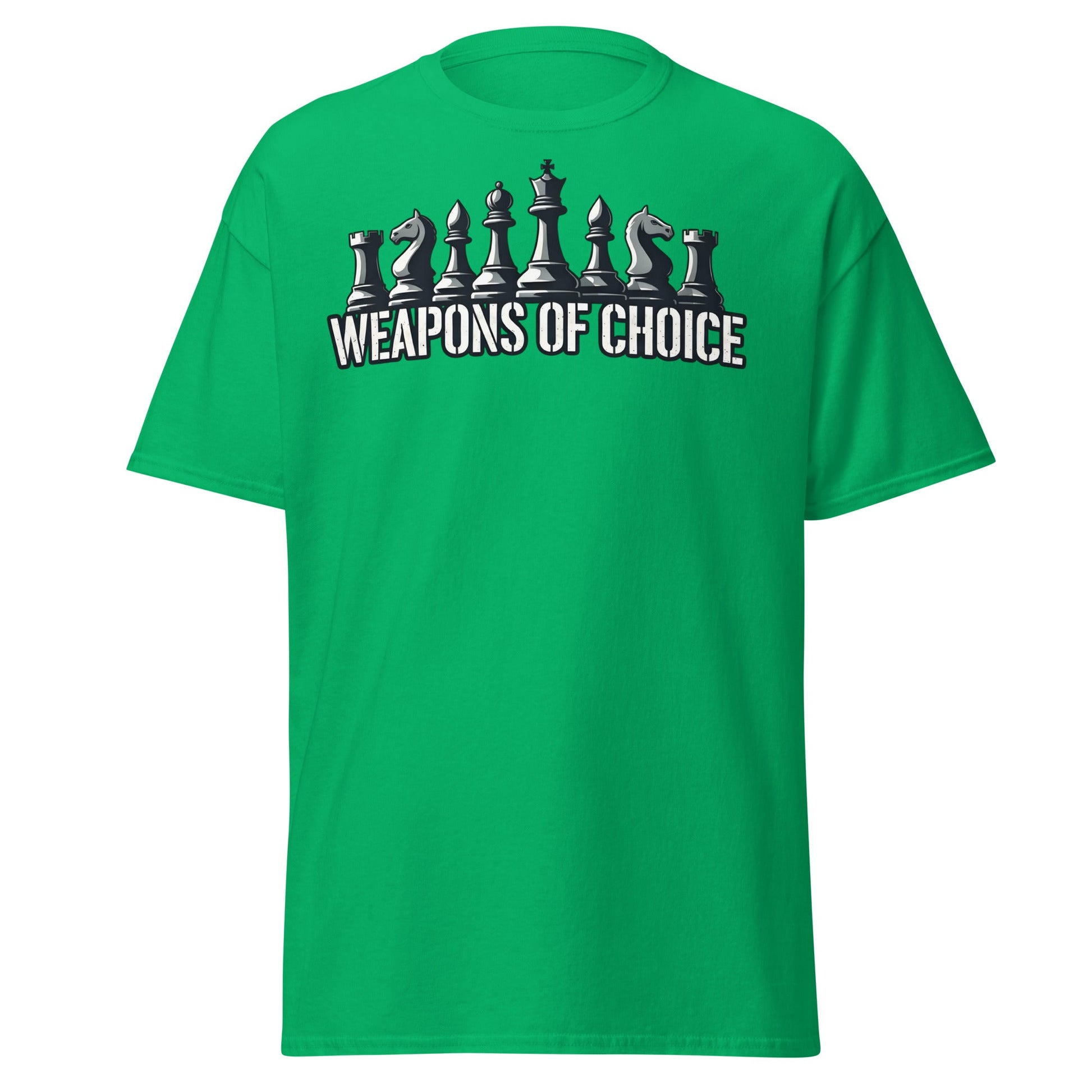 Weapons of Choice Chess T-Shirt | Tactical Chess Graphic Tee - Irish Green - T-Shirts Online