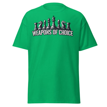 Weapons of Choice Chess T-Shirt | Tactical Chess Graphic Tee - Irish Green - T-Shirts Online
