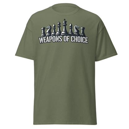 Weapons of Choice Chess T-Shirt | Tactical Chess Graphic Tee - Military Green - T-Shirts Online