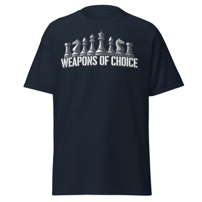 Weapons of Choice Chess T-Shirt | Tactical Chess Graphic Tee - Navy - T-Shirts Online