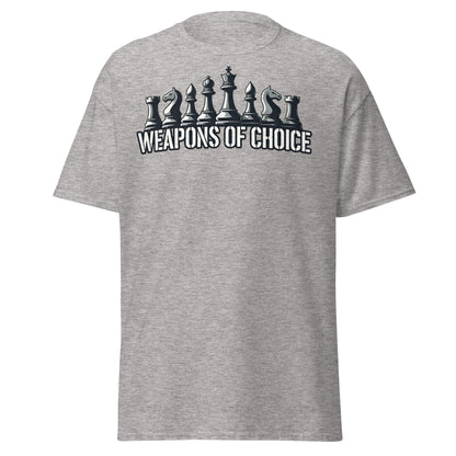 Weapons of Choice Chess T-Shirt | Tactical Chess Graphic Tee - Sport Grey - T-Shirts Online