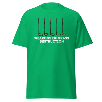Weapons of Grass Destruction T-Shirt - Funny Golf Tee - Irish Green - T-Shirts Online