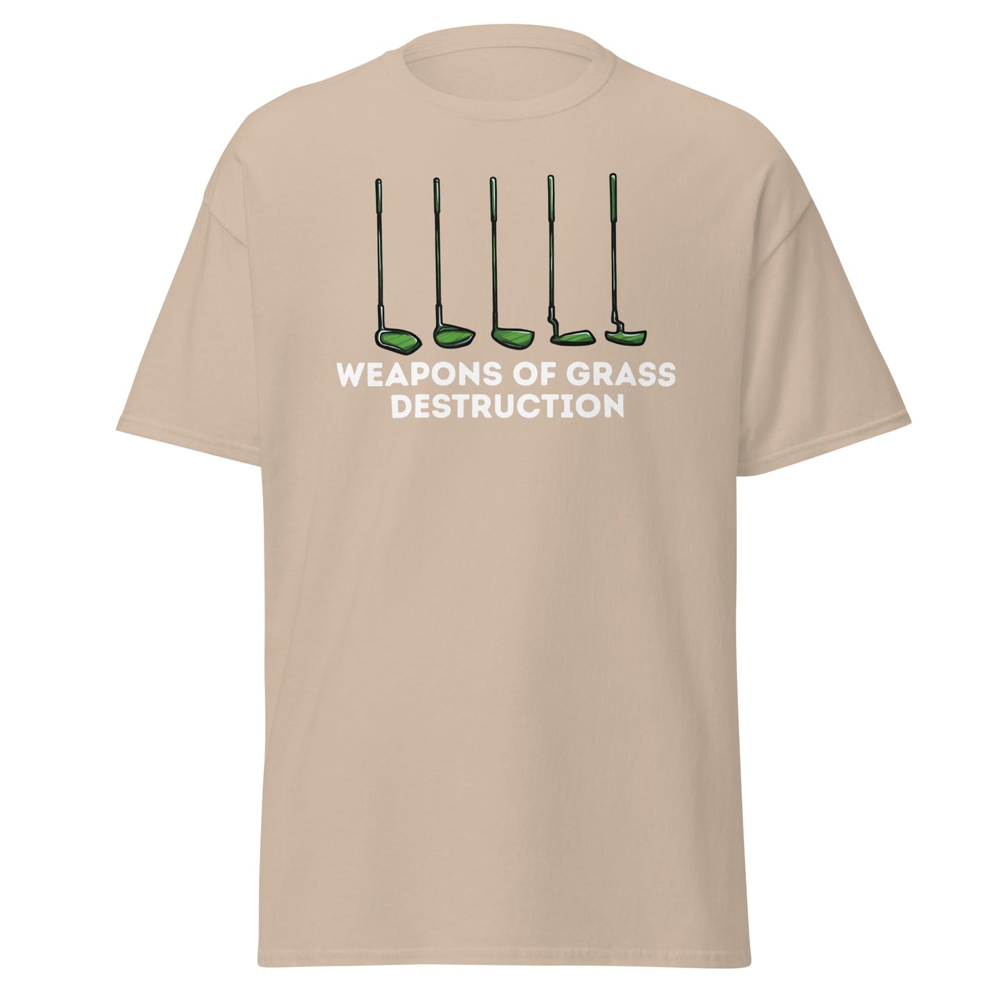 Weapons of Grass Destruction T-Shirt - Funny Golf Tee - Sand - T-Shirts Online