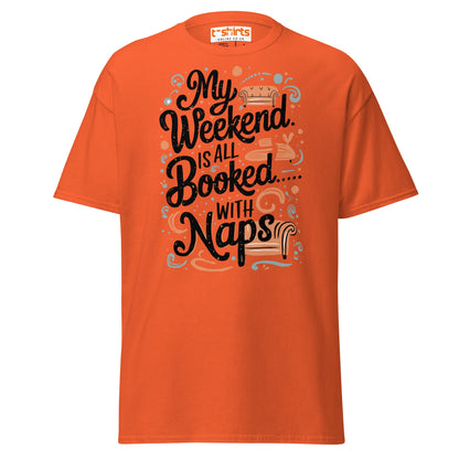 Weekend Naps T-Shirt – Funny Lazy Day Comfort Tee - Orange - T-Shirts Online