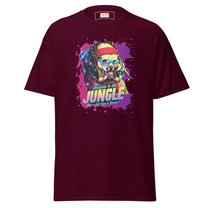 Welcome To the Jungle T-Shirt | Movie Tee - Maroon - T-Shirts Online