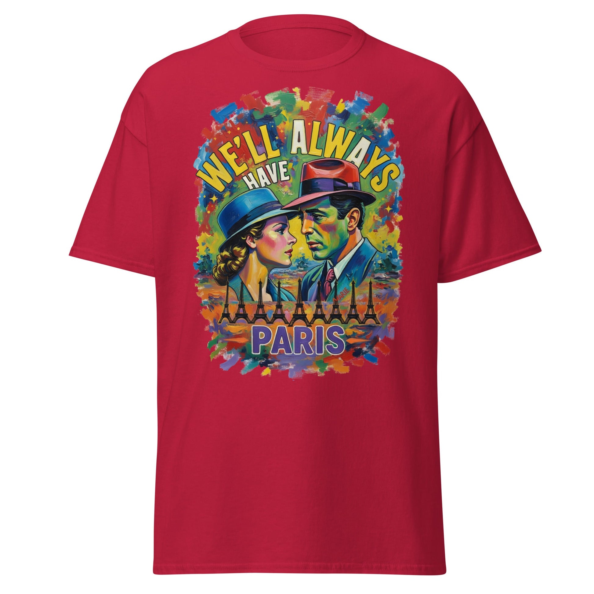 We'll Always Have Paris T-Shirt - Casablanca Movie Quote Tee - Cardinal - T-Shirts Online
