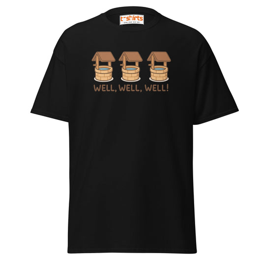 Well, Well, Well! Funny Pun T-Shirt - Black - T-Shirts Online