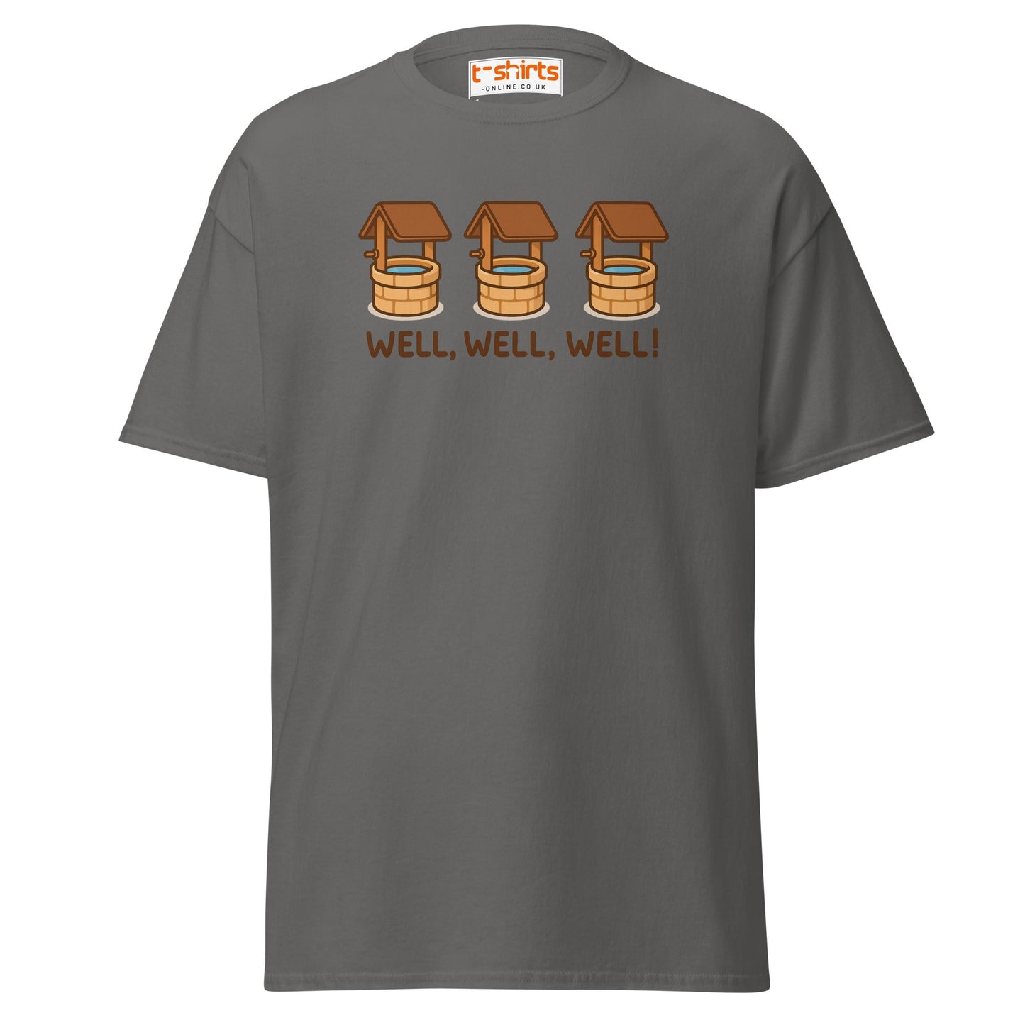 Well, Well, Well! Funny Pun T-Shirt - Charcoal - T-Shirts Online