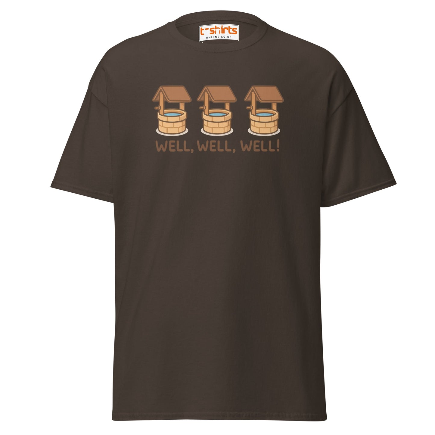 Well, Well, Well! Funny Pun T-Shirt - Dark Chocolate - T-Shirts Online