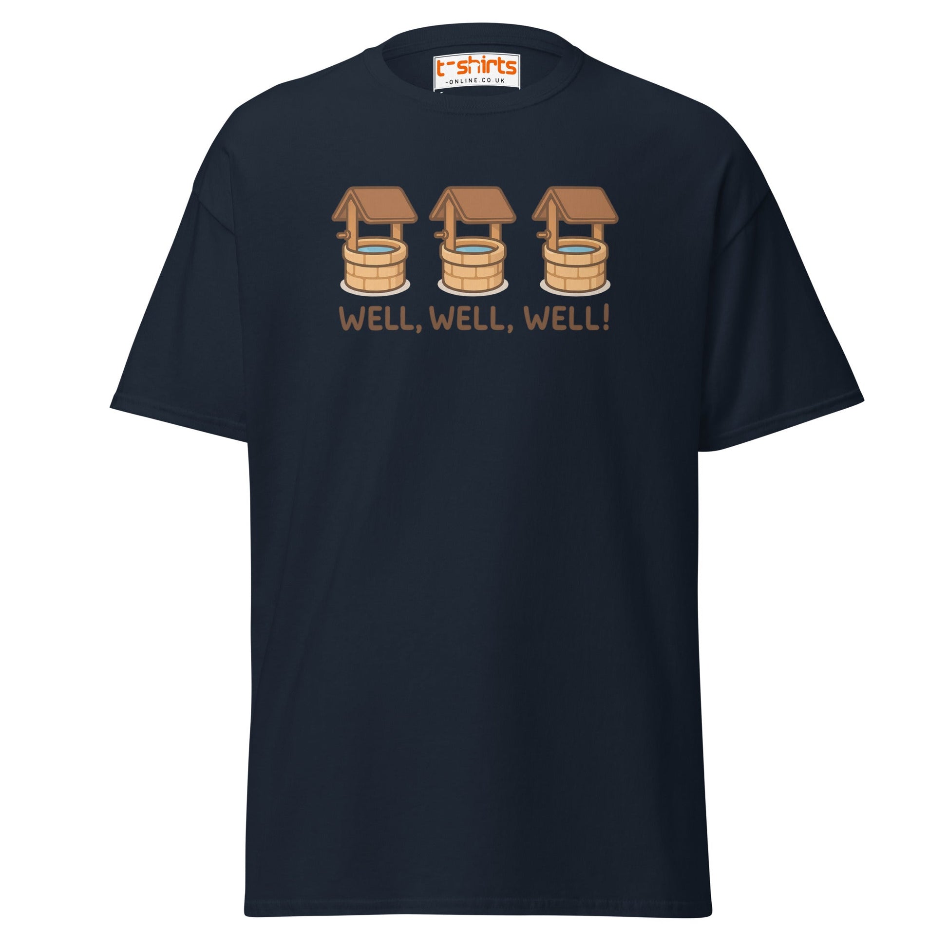 Well, Well, Well! Funny Pun T-Shirt - Navy - T-Shirts Online