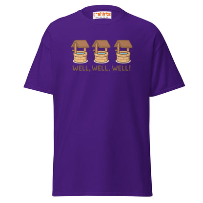 Well, Well, Well! Funny Pun T-Shirt - Purple - T-Shirts Online