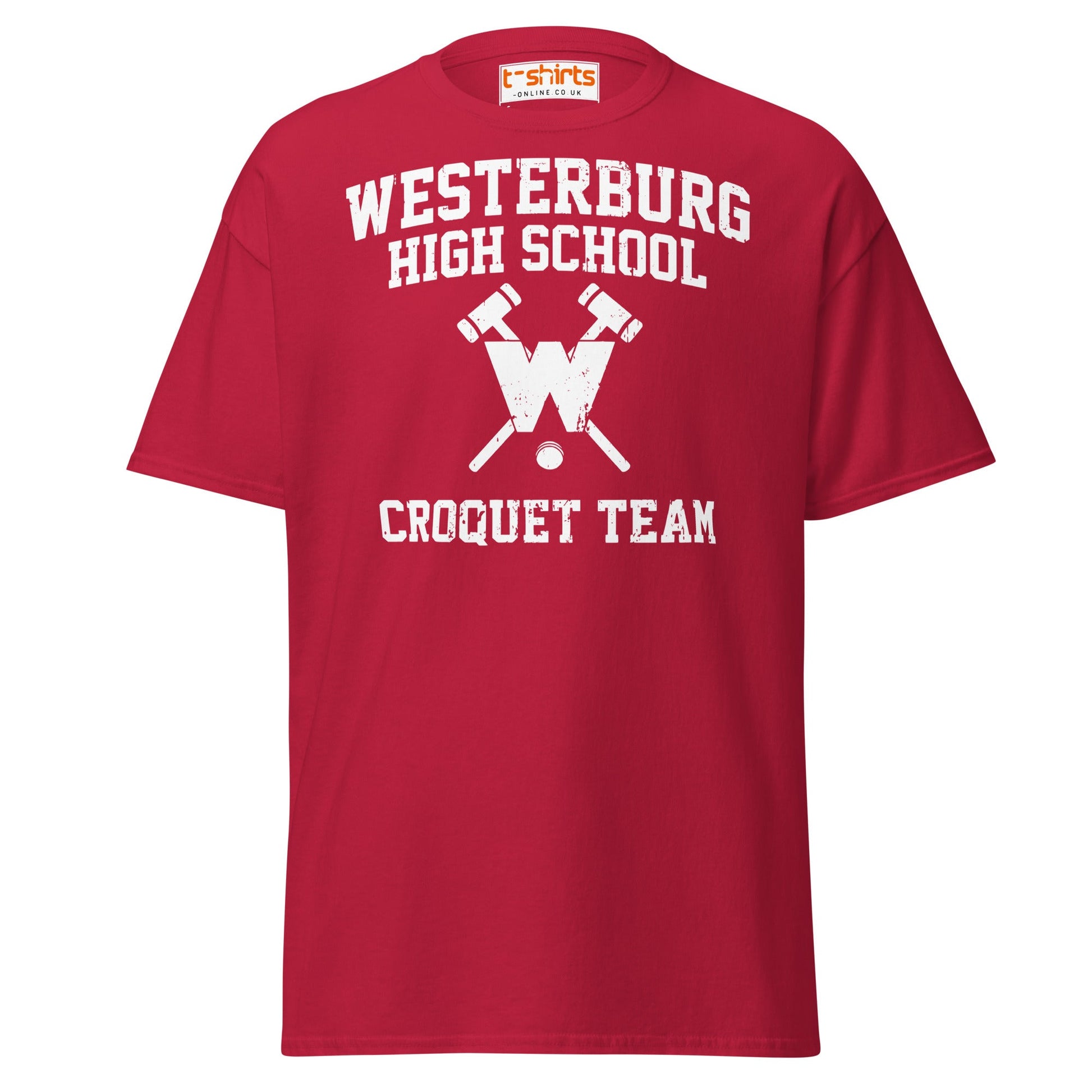 Westerburg High Croquet Team T-Shirt | Retro Movie Tee - Cardinal - T-Shirts Online