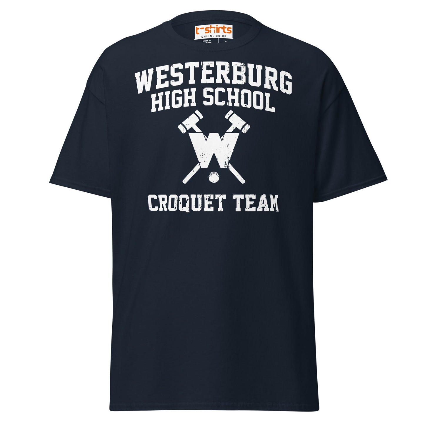 Westerburg High Croquet Team T-Shirt | Retro Movie Tee - Navy - T-Shirts Online