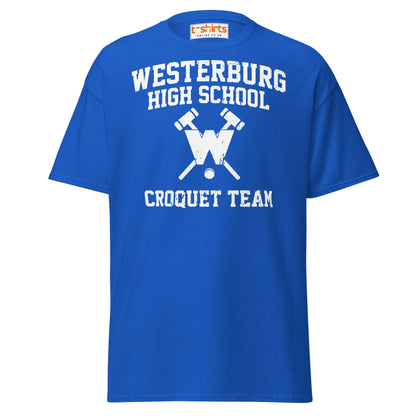 Westerburg High Croquet Team T-Shirt | Retro Movie Tee - Royal - T-Shirts Online