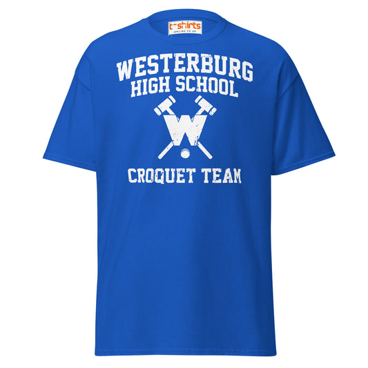Westerburg High Croquet Team T-Shirt | Retro Movie Tee - Royal - T-Shirts Online