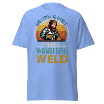 What a Wonderful Weld Funny Welder T-Shirt Gift - Carolina Blue - T-Shirts Online