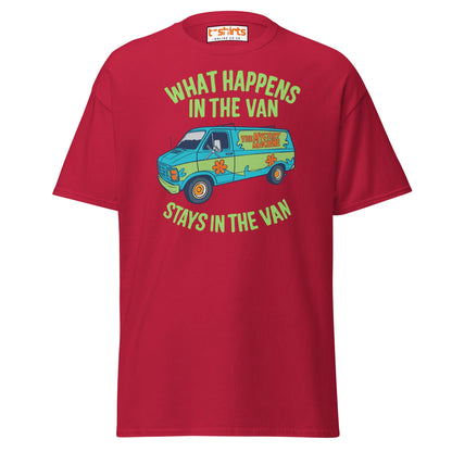 What Happens in the Van T-Shirt – Funny Retro Tee - Cardinal - T-Shirts Online