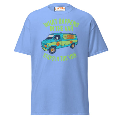 What Happens in the Van T-Shirt – Funny Retro Tee - Carolina Blue - T-Shirts Online