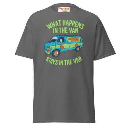 What Happens in the Van T-Shirt – Funny Retro Tee - Charcoal - T-Shirts Online