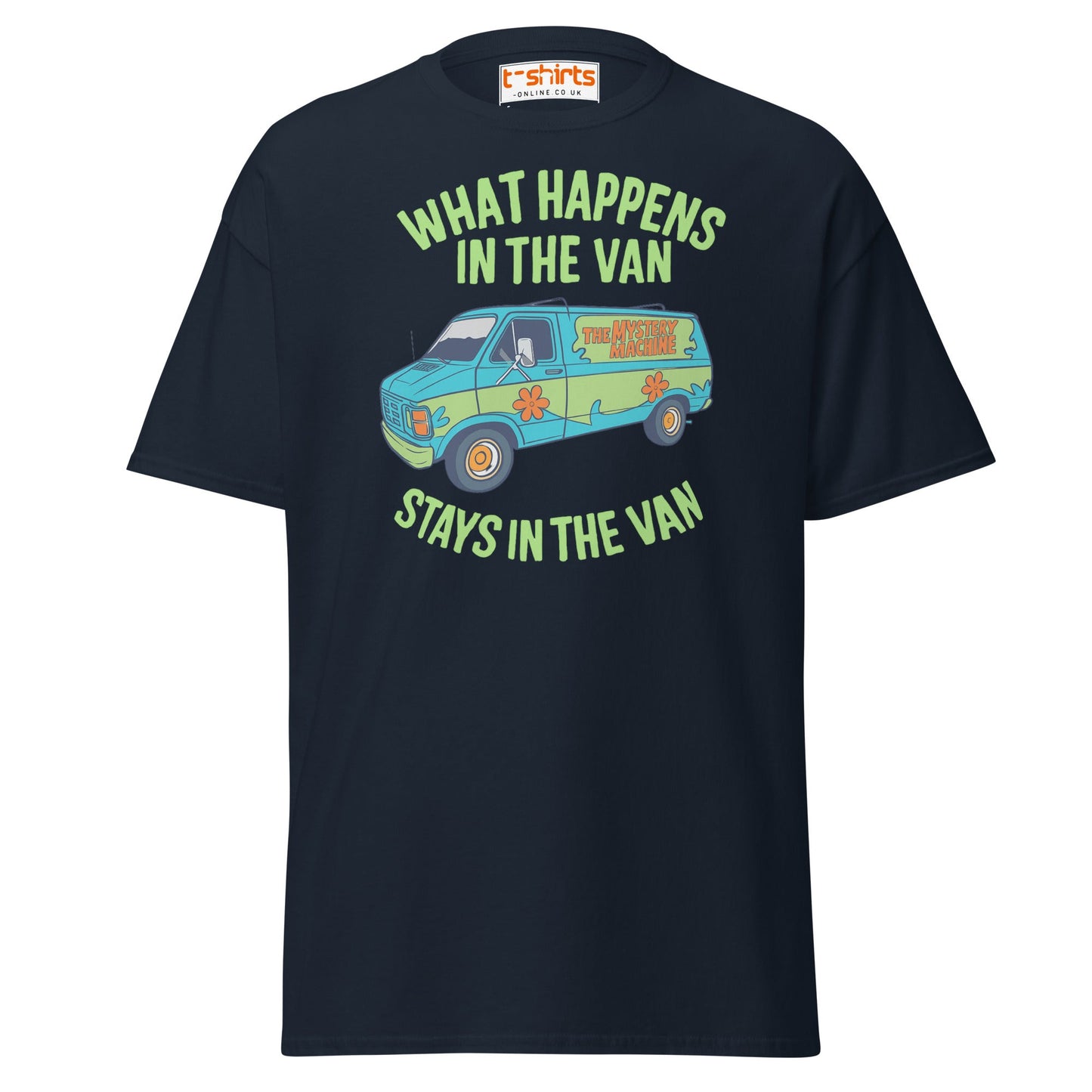 What Happens in the Van T-Shirt – Funny Retro Tee - Navy - T-Shirts Online