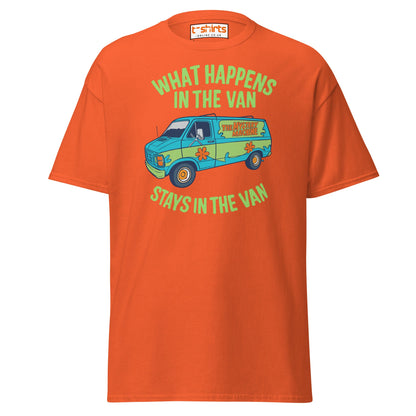 What Happens in the Van T-Shirt – Funny Retro Tee - Orange - T-Shirts Online