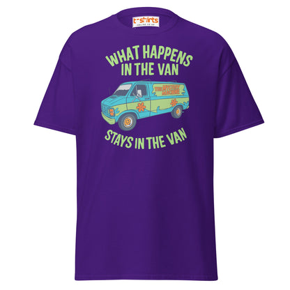 What Happens in the Van T-Shirt – Funny Retro Tee - Purple - T-Shirts Online