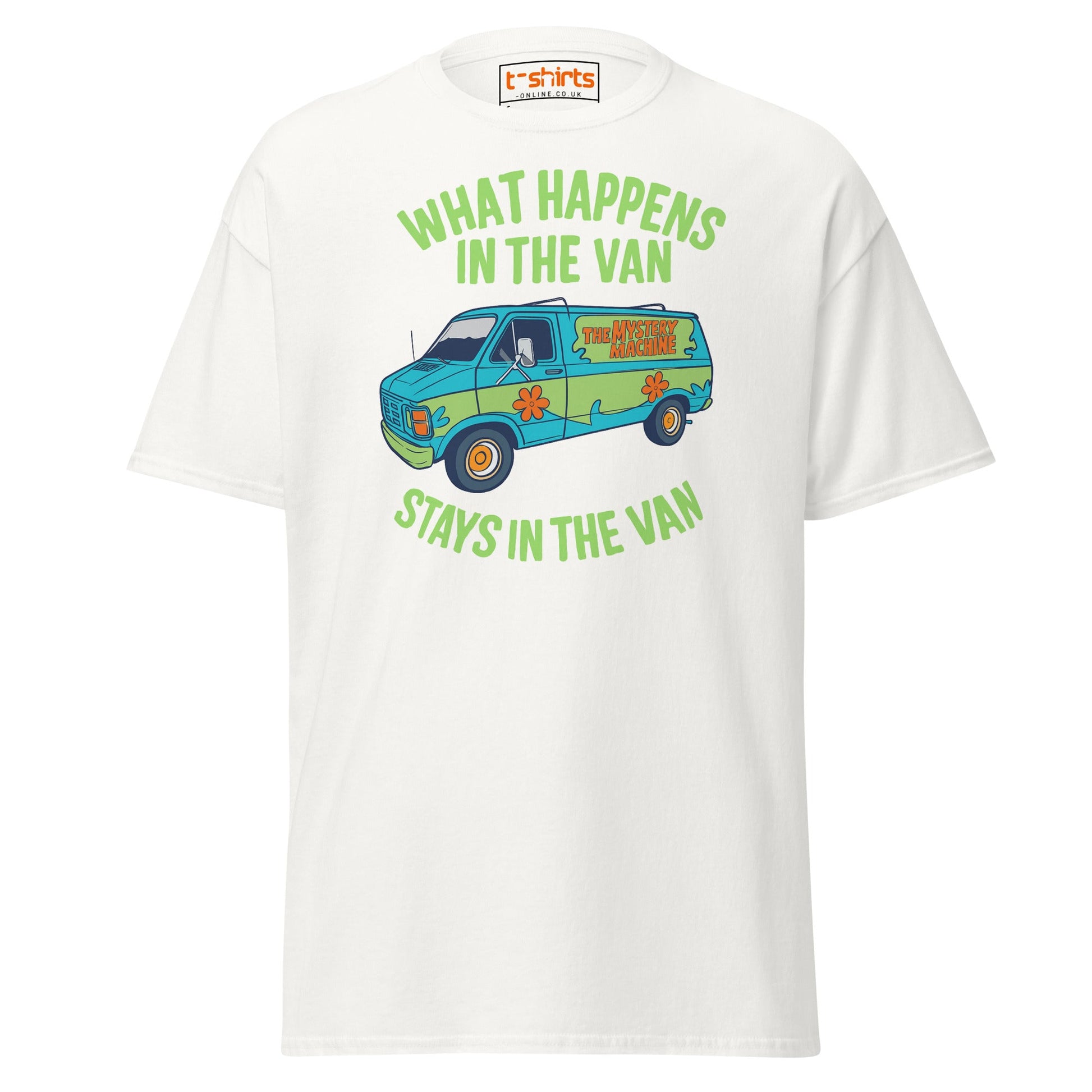 What Happens in the Van T-Shirt – Funny Retro Tee - White - T-Shirts Online