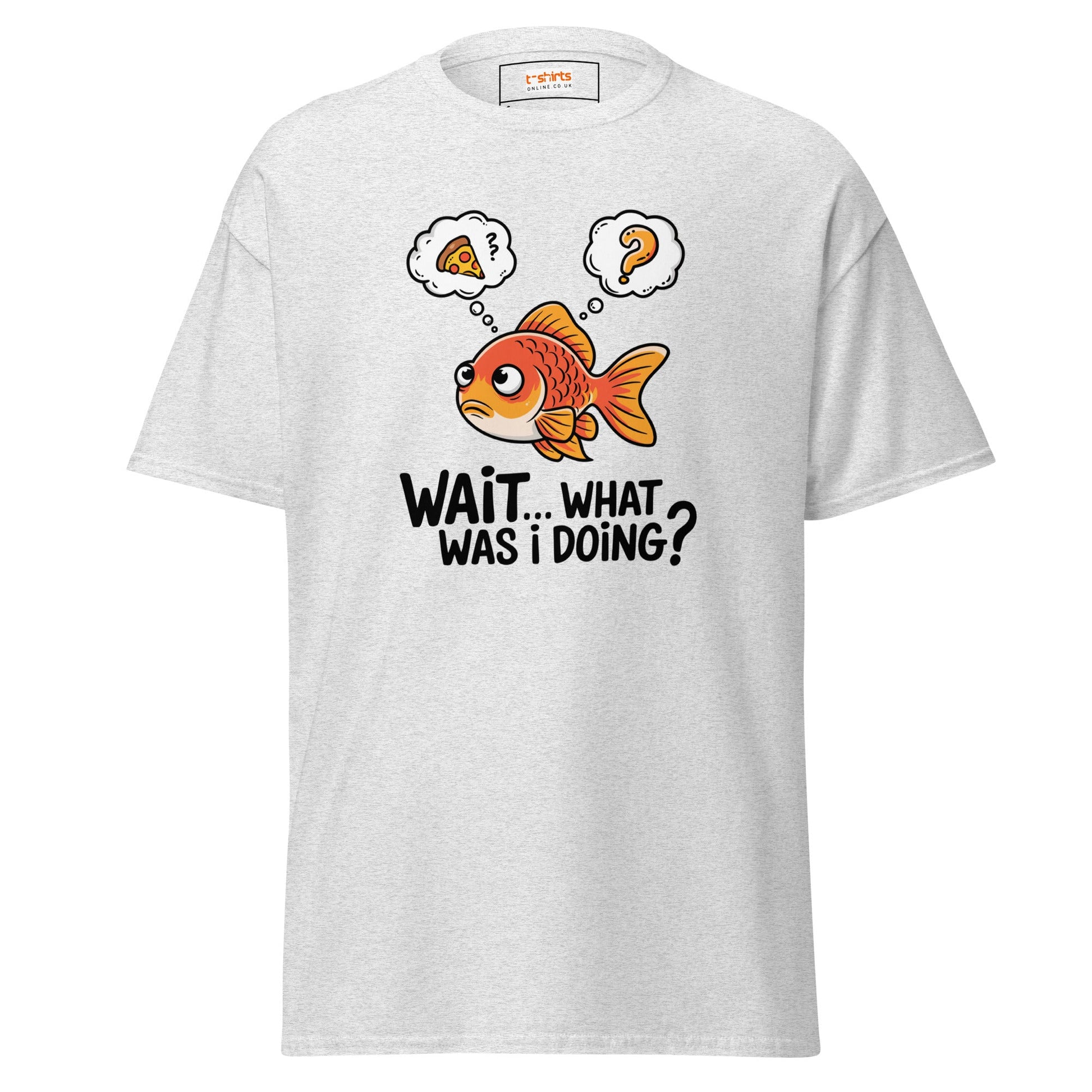 What Was I Doing T-Shirt | Funny Fish Shirt - Ash - T-Shirts Online