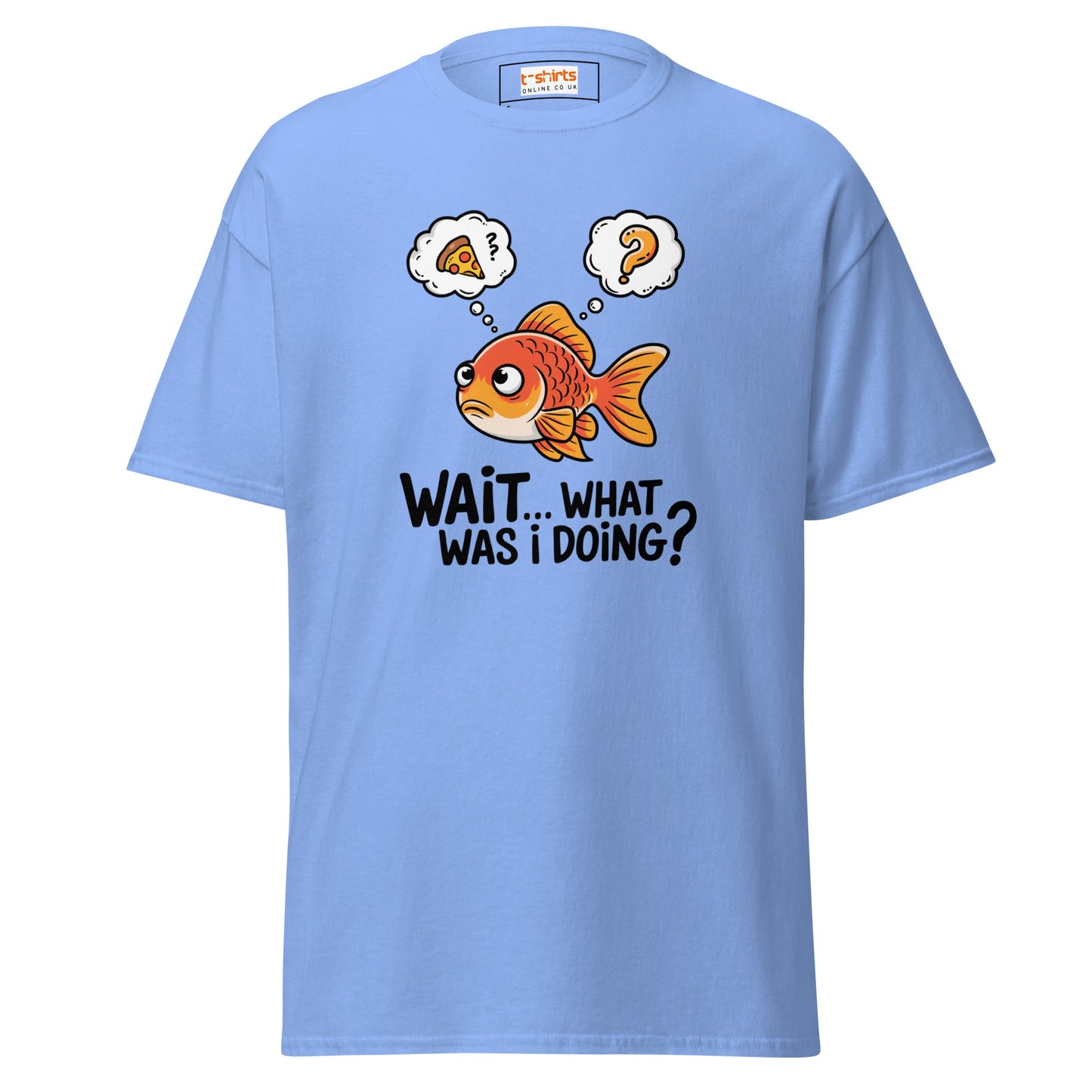 What Was I Doing T-Shirt | Funny Fish Shirt - Carolina Blue - T-Shirts Online