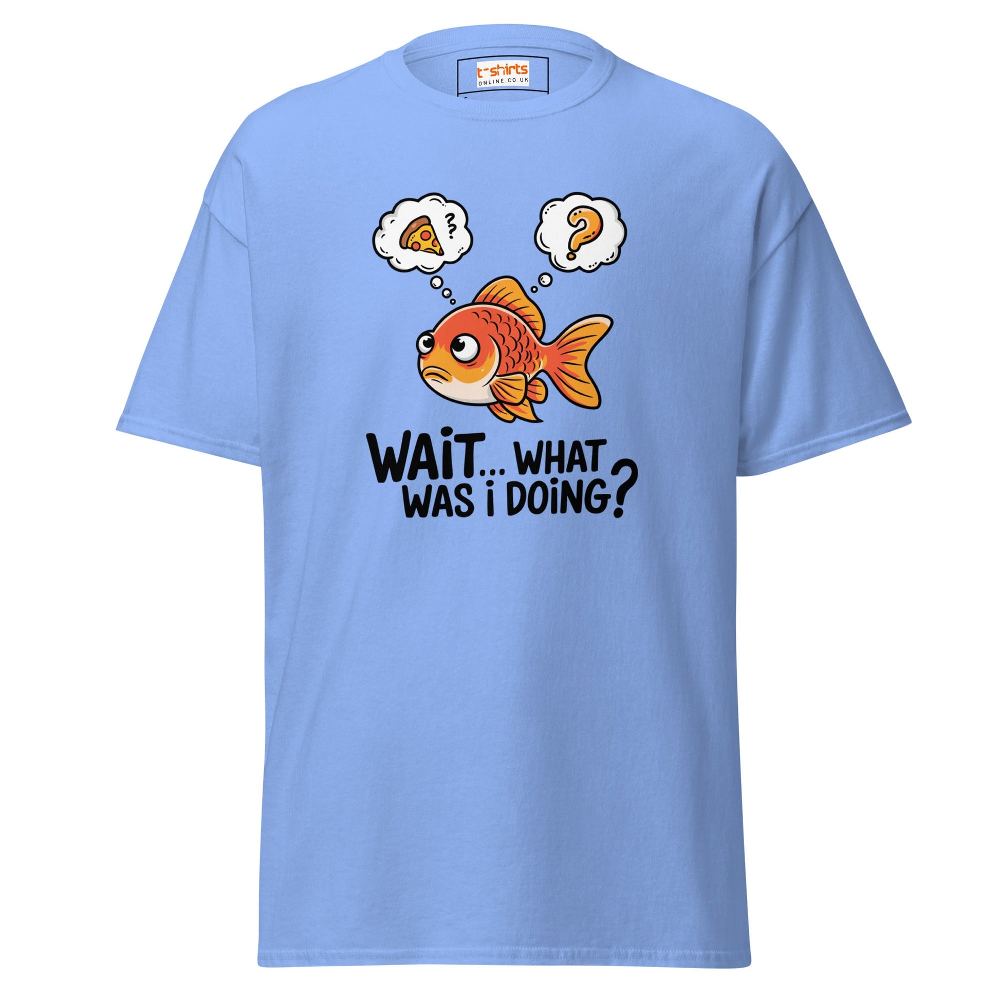 What Was I Doing T-Shirt | Funny Fish Shirt - Carolina Blue - T-Shirts Online