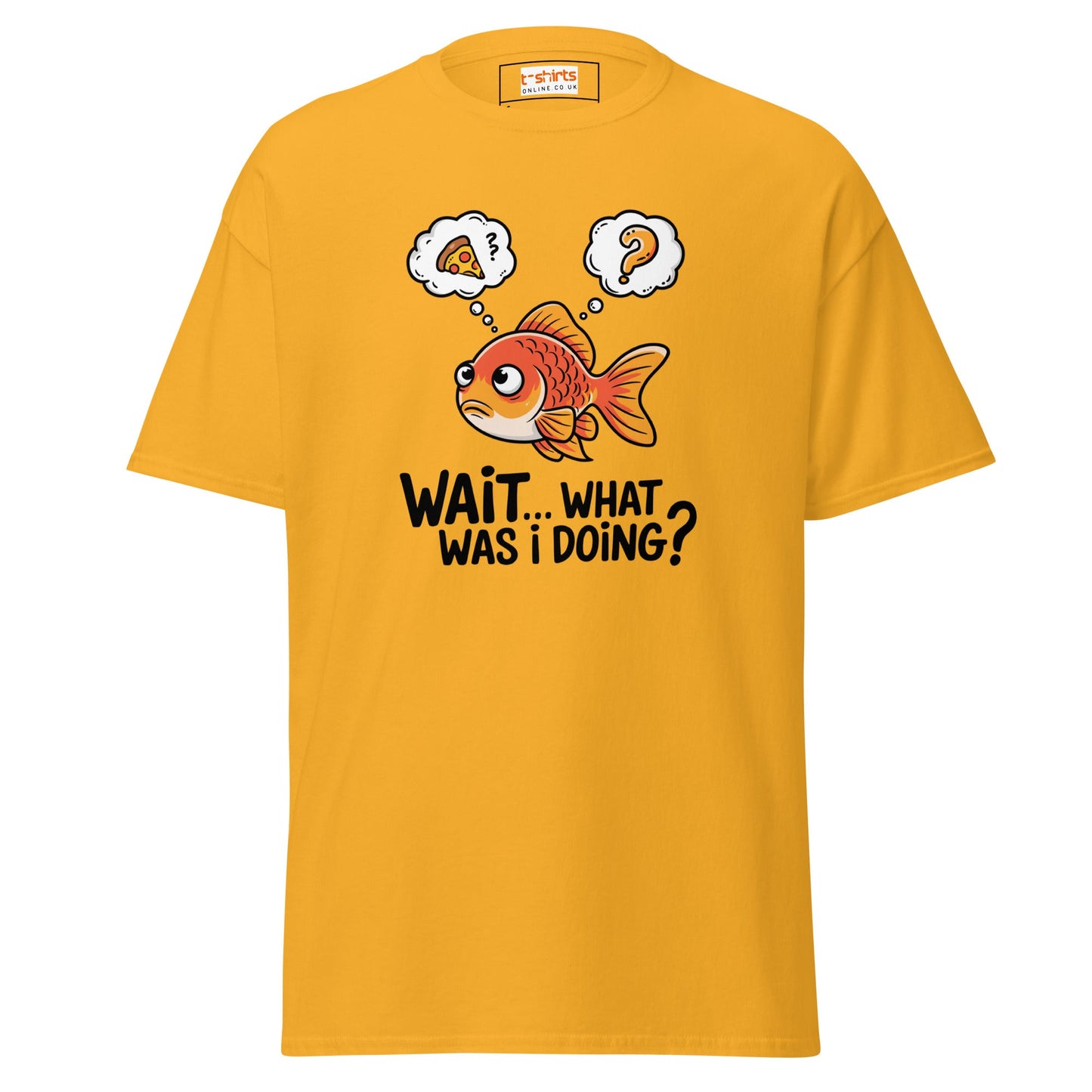 What Was I Doing T-Shirt | Funny Fish Shirt - Gold - T-Shirts Online