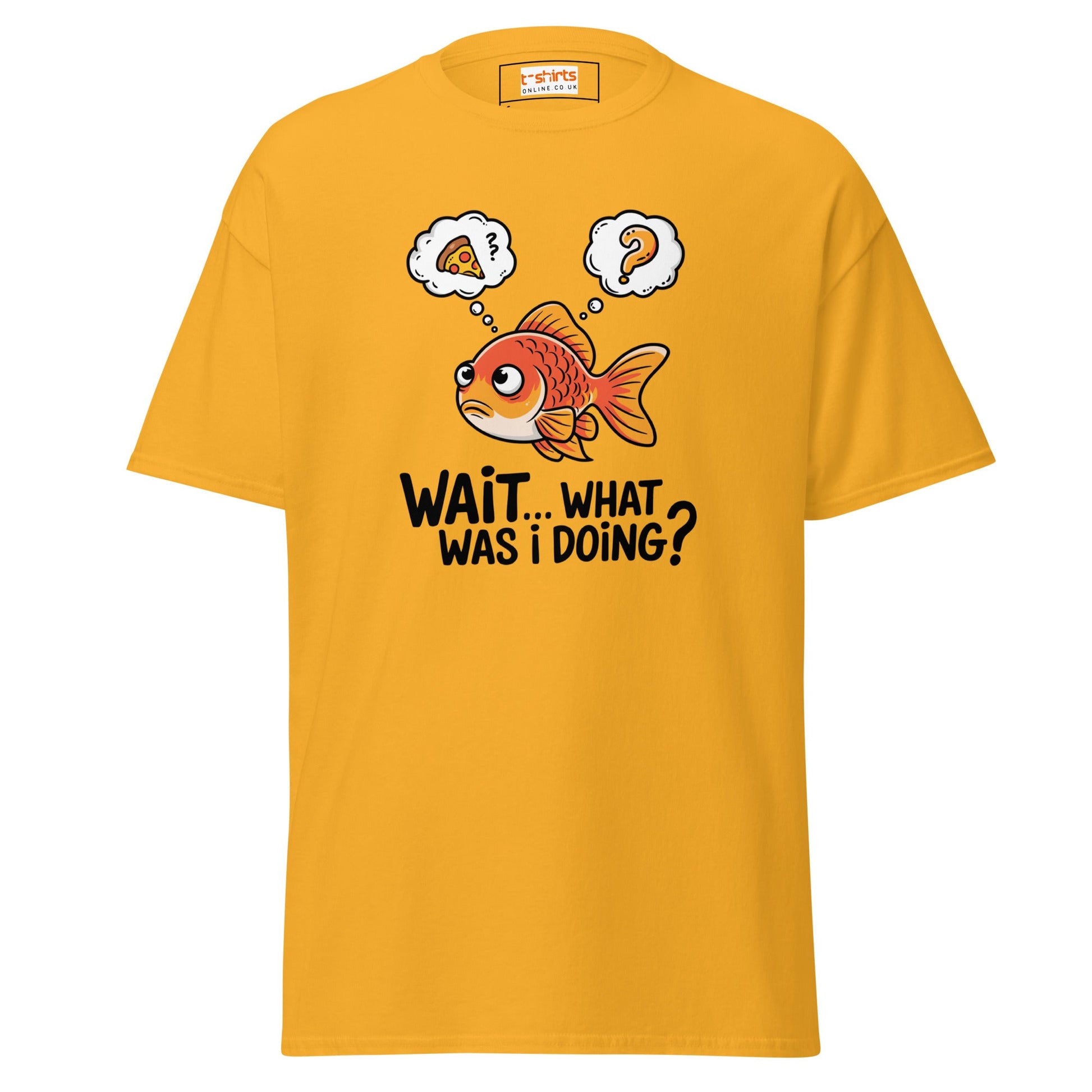What Was I Doing T-Shirt | Funny Fish Shirt - Gold - T-Shirts Online