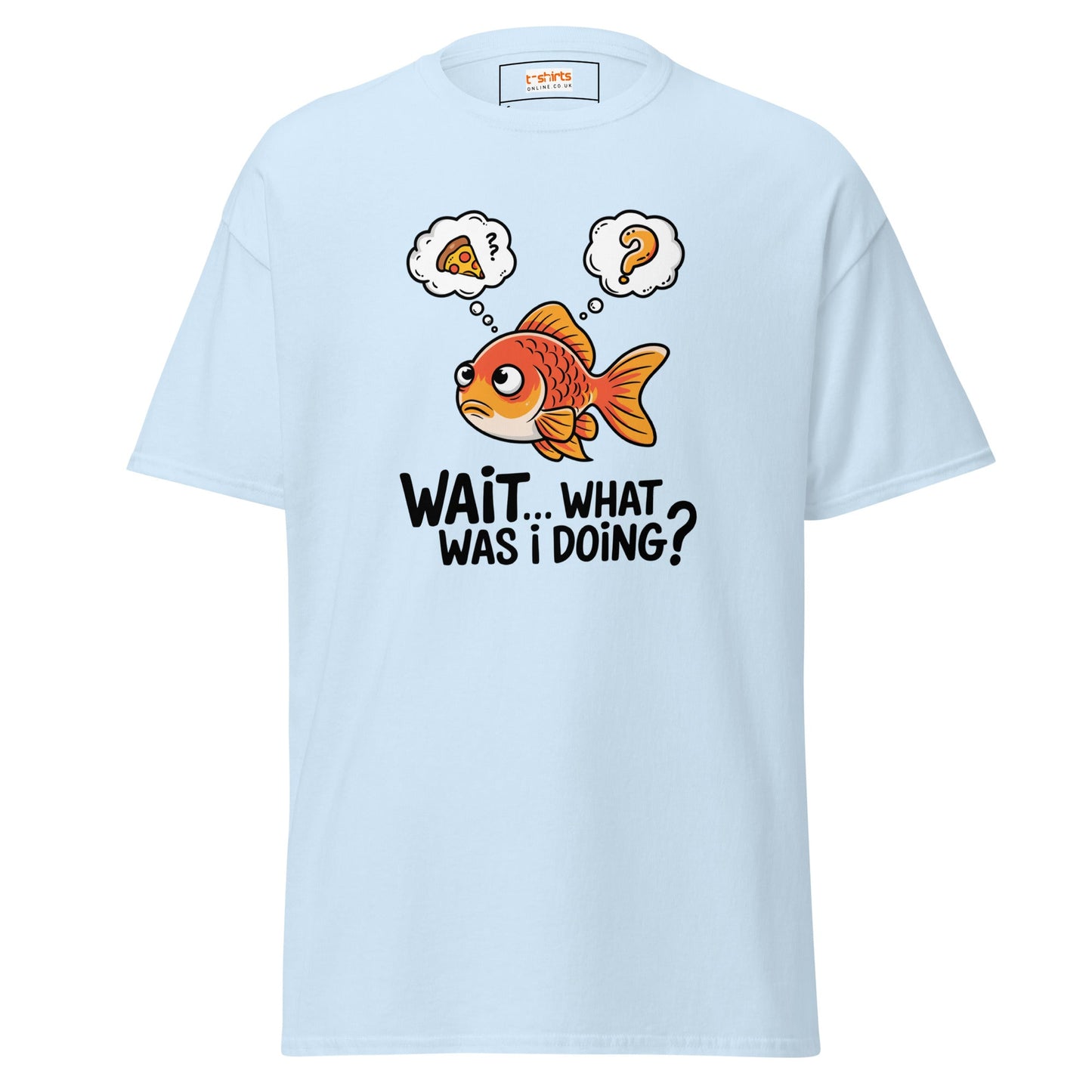 What Was I Doing T-Shirt | Funny Fish Shirt - Light Blue - T-Shirts Online