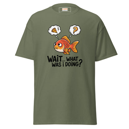 What Was I Doing T-Shirt | Funny Fish Shirt - Military Green - T-Shirts Online