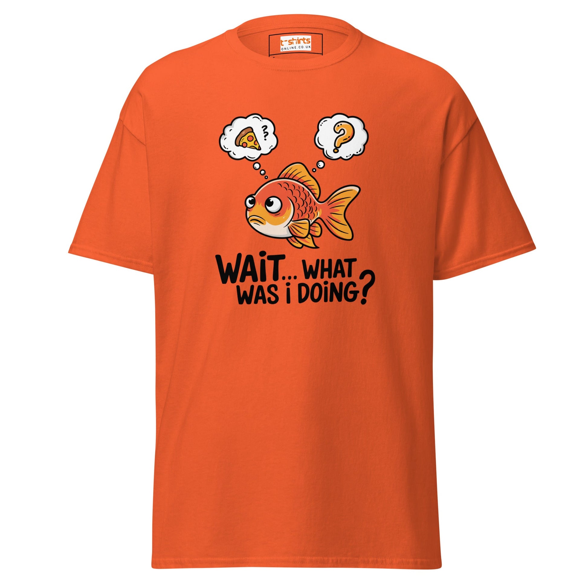 What Was I Doing T-Shirt | Funny Fish Shirt - Orange - T-Shirts Online