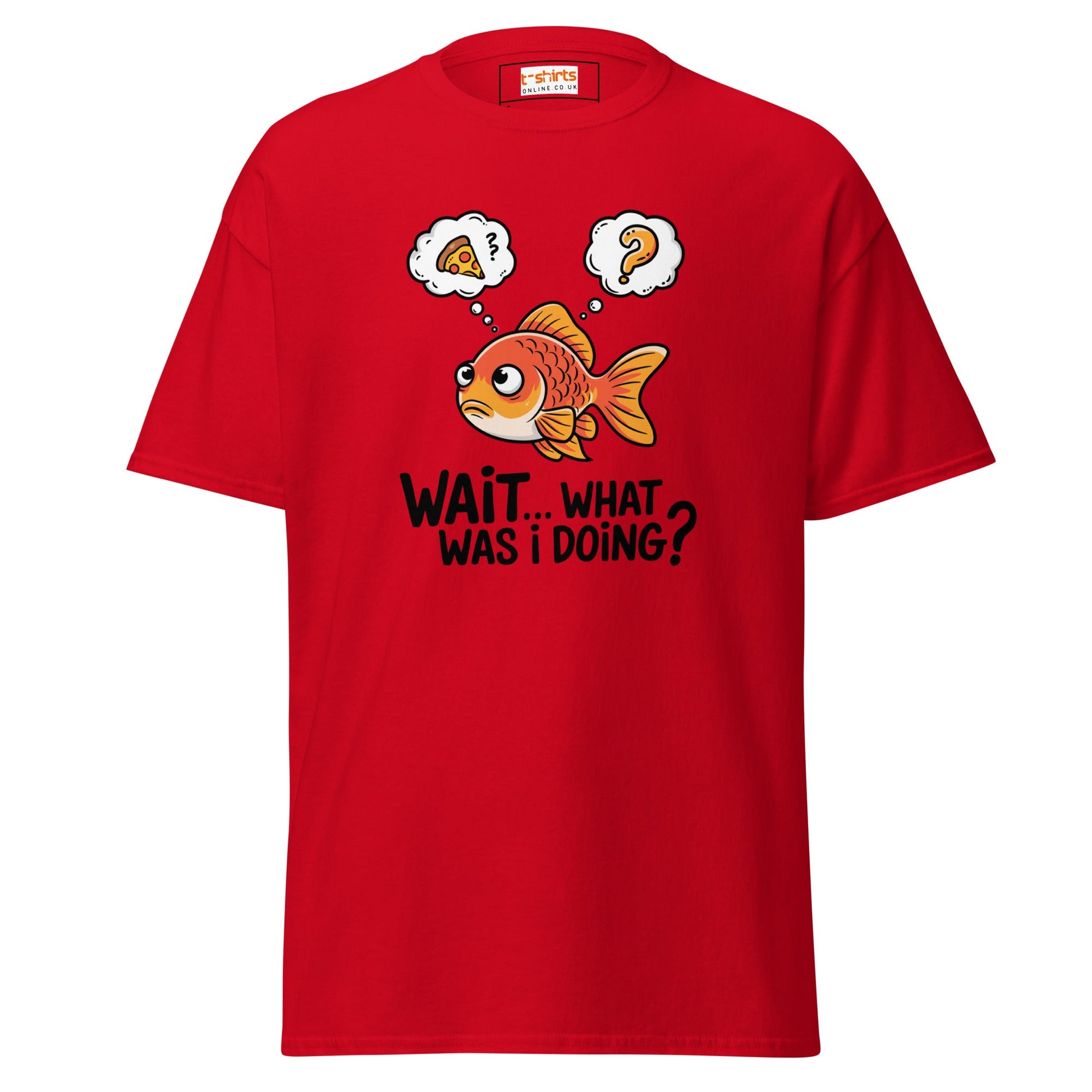 What Was I Doing T-Shirt | Funny Fish Shirt - Red - T-Shirts Online
