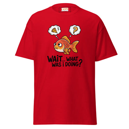 What Was I Doing T-Shirt | Funny Fish Shirt - Red - T-Shirts Online