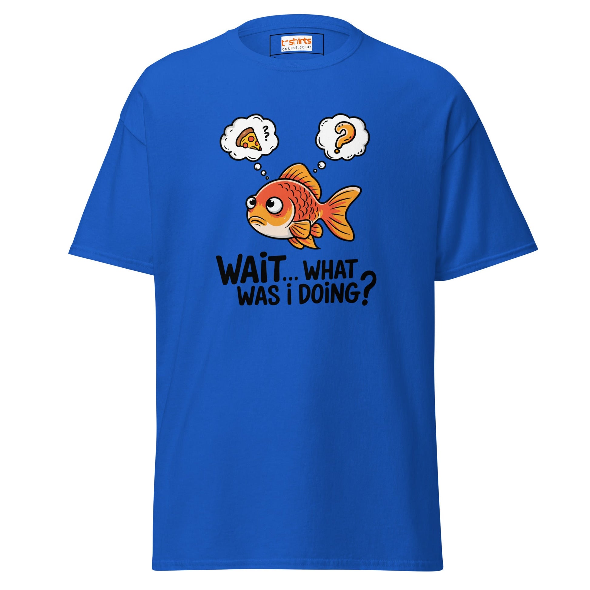 What Was I Doing T-Shirt | Funny Fish Shirt - Royal - T-Shirts Online