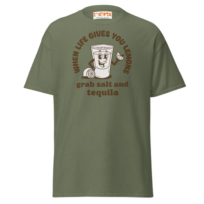 When Life Gives You Lemons Tequila T-Shirt - Military Green - T-Shirts Online