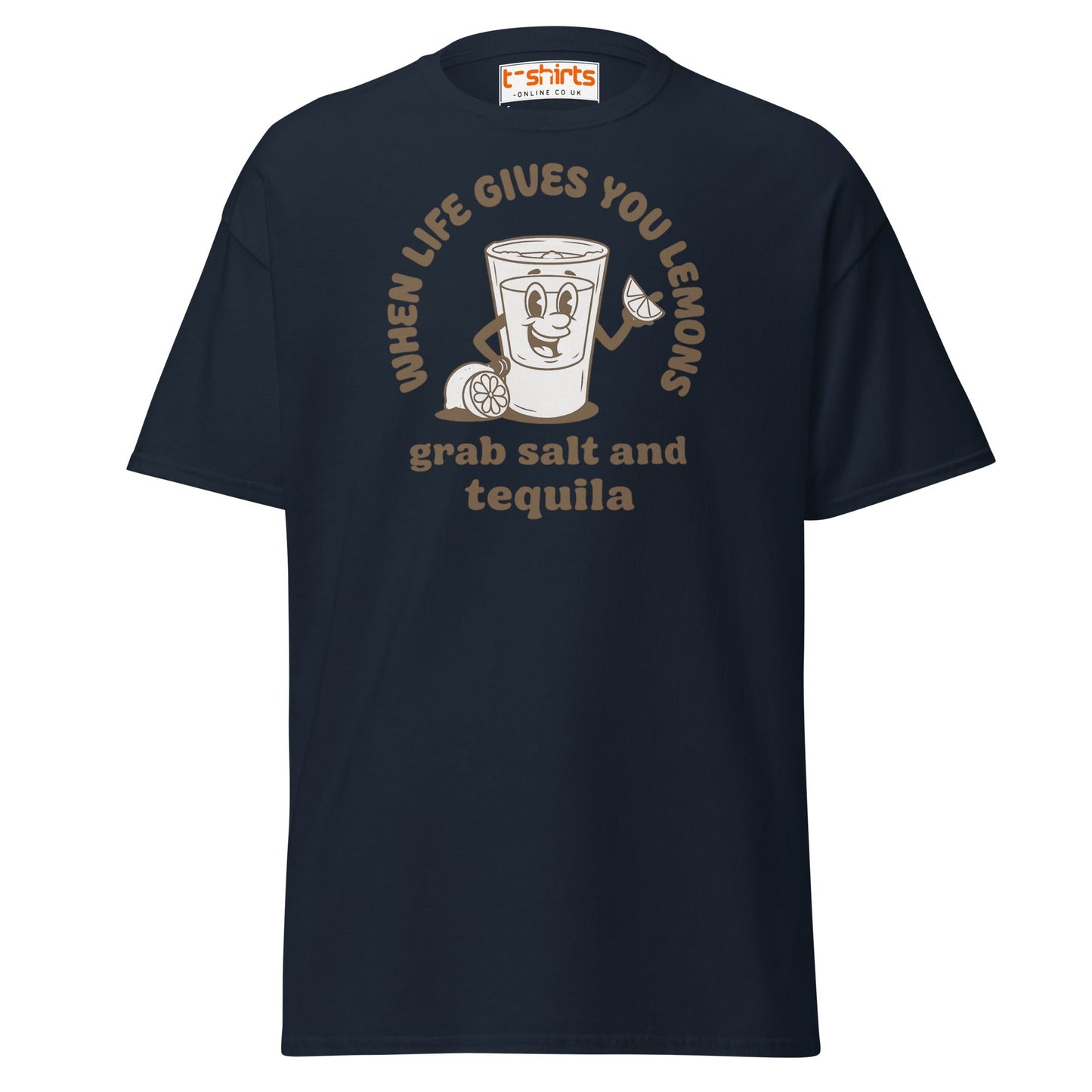 When Life Gives You Lemons Tequila T-Shirt - Navy - T-Shirts Online