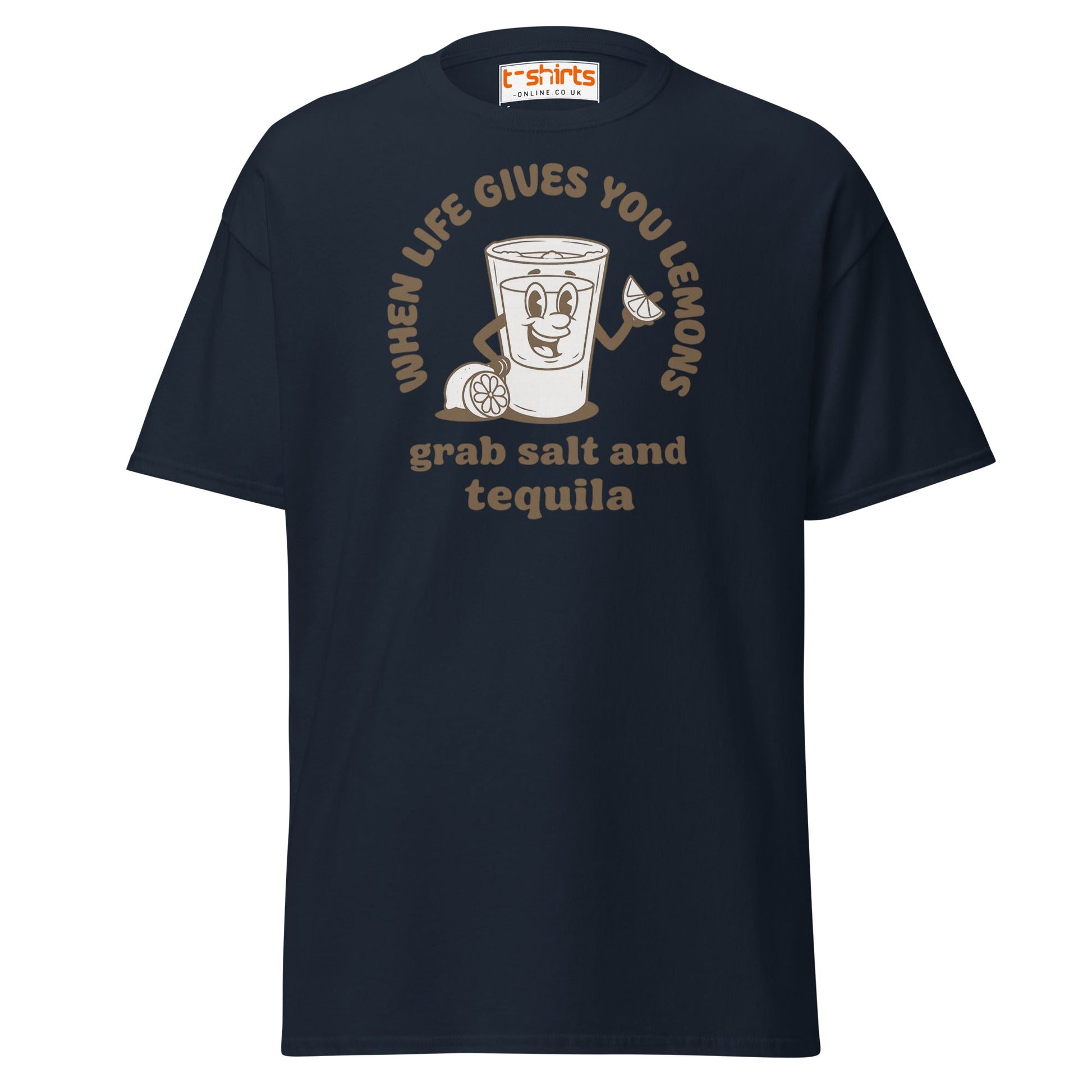 When Life Gives You Lemons Tequila T-Shirt - Navy - T-Shirts Online