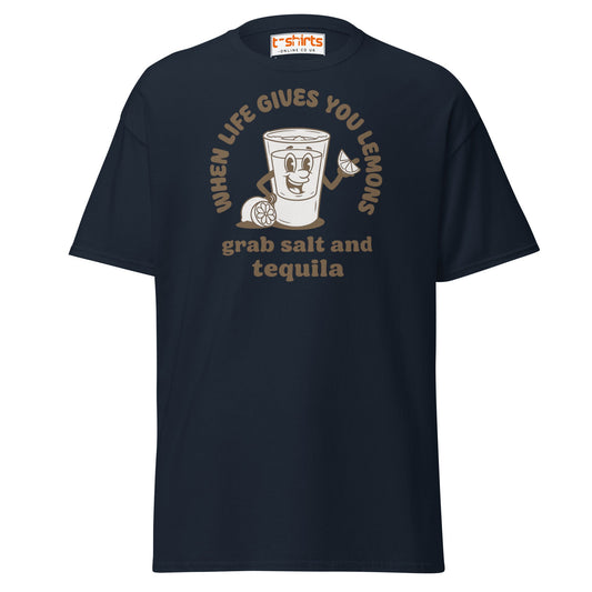 When Life Gives You Lemons Tequila T-Shirt - Navy - T-Shirts Online