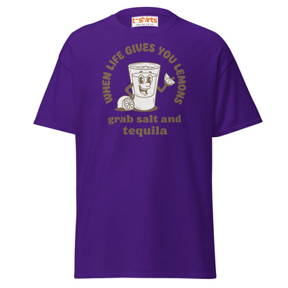 When Life Gives You Lemons Tequila T-Shirt - Purple - T-Shirts Online